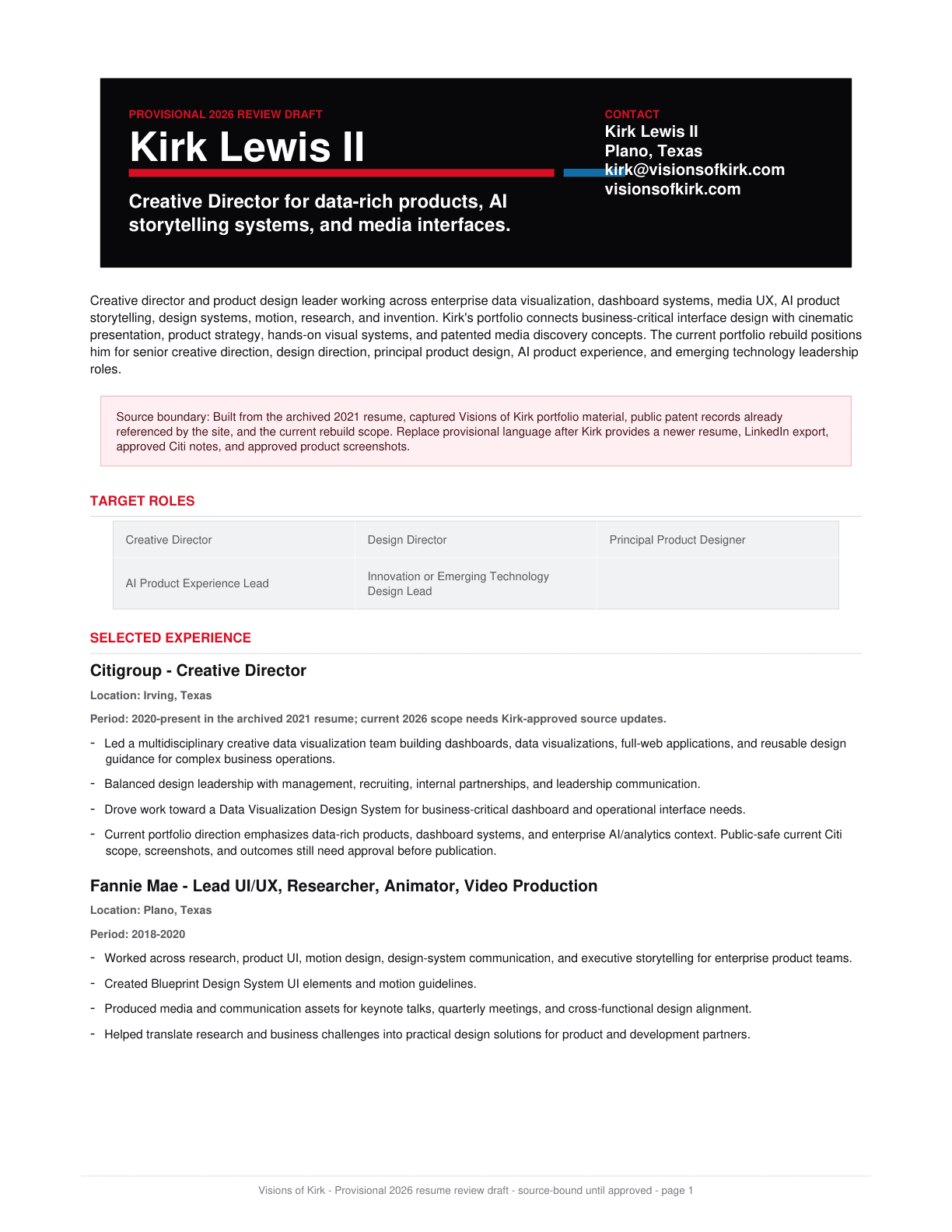 Provisional 2026 resume page 1