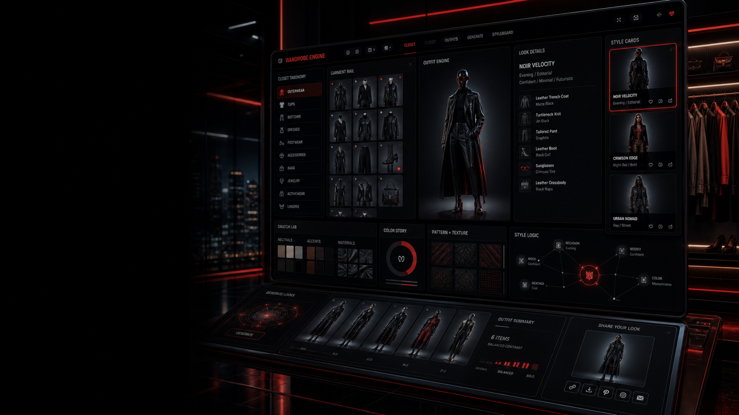 Rock This cinematic fashion-tech hero frame - final staged scene