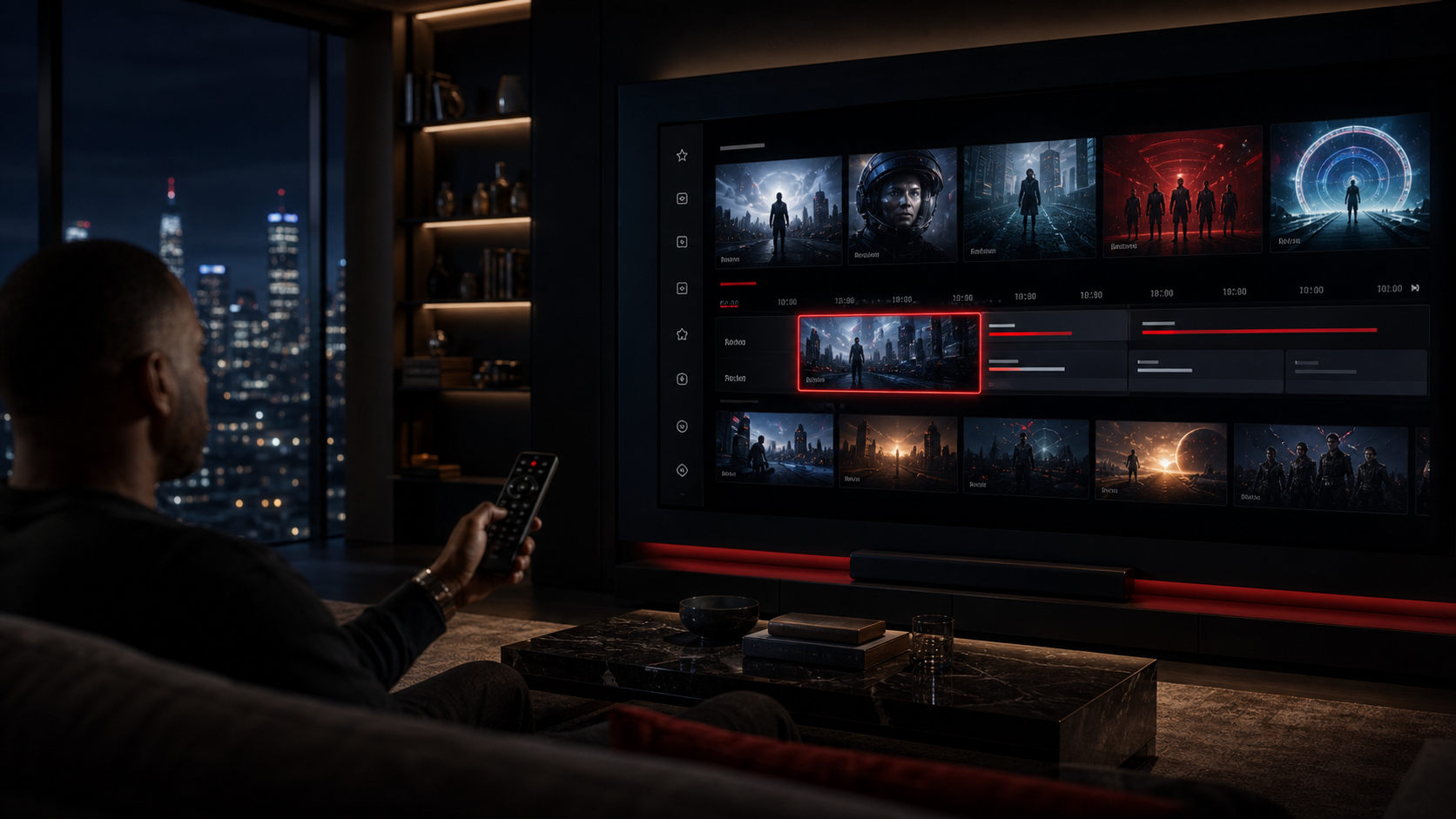 FiOS cinematic media-interface hero video