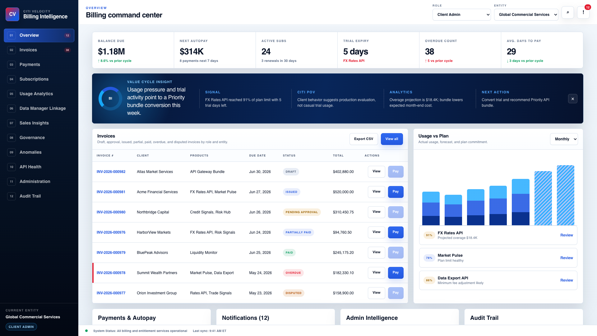 Citi - Billing Intelligence CMS-managed hero media
